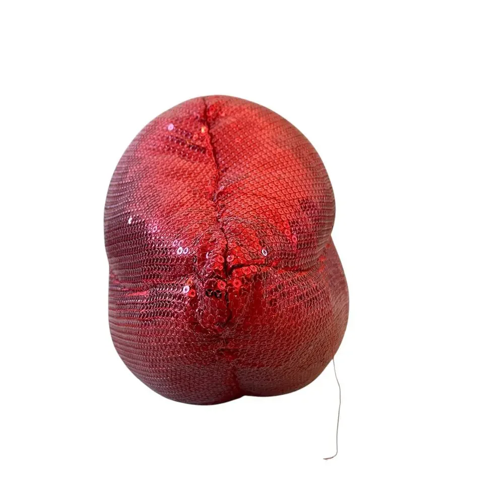 Cynthia Rowley Red Sequin Lips Shaped Pillow Valentines Day Love Kiss NEW